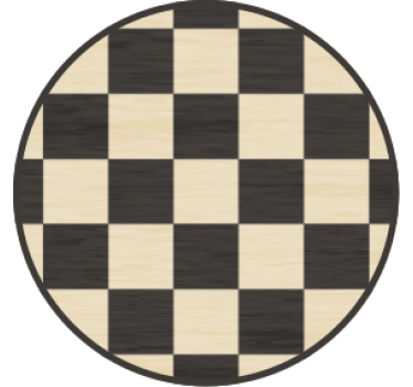 Dessous de verre bière motif damier circulaire - TenStickers