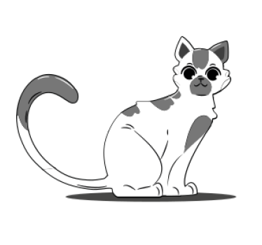 Dessous de verre moderne figurine de chat mignonne - TenStickers
