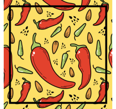 Dessous de verre moderne motif piments chili - TenStickers