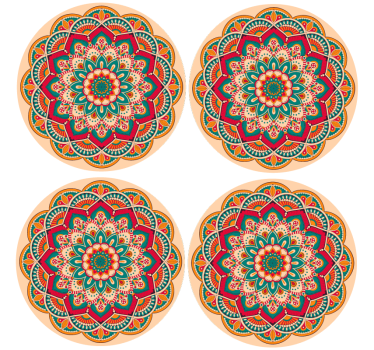 Dessous de verre moderne motif mandala rond - TenStickers