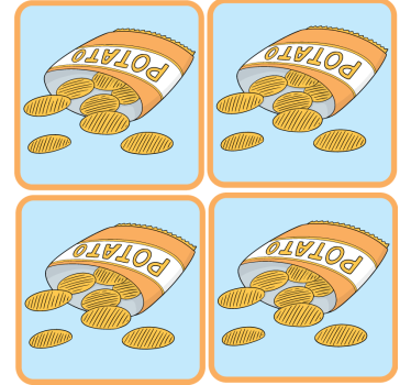 Dessous de verre geek illustration de sac à snacks - TenStickers