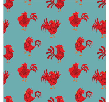 Dessous de verre geek motif coq vibrant - TenStickers