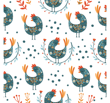 Dessous de verre geek motif de poule fantaisiste - TenStickers