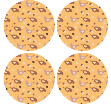 Dessous de verre geek motif d'oiseau fantaisiste - TenStickers