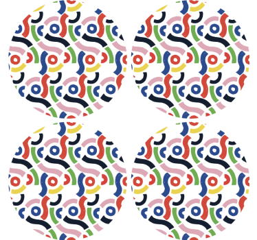 Dessous de verre motifs abstraits colorés - TenStickers