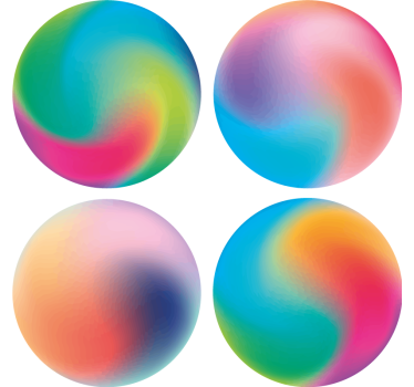 Dessous de verre motifs tourbillonnants colorés - TenStickers