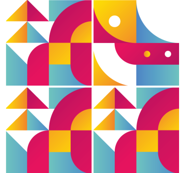 Dessous de verre motifs géométriques - TenStickers