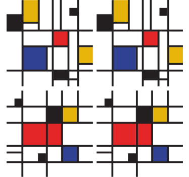 Dessous de verre moderne motifs géométriques - TenStickers
