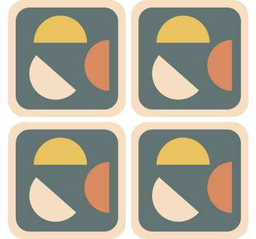 Dessous de verre geek formes géométriques colorées - TenStickers