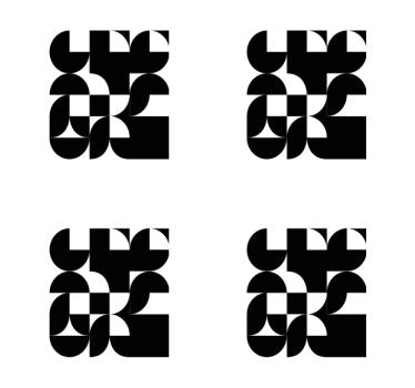Dessous de verre moderne motifs géométriques monochromes - TenStickers