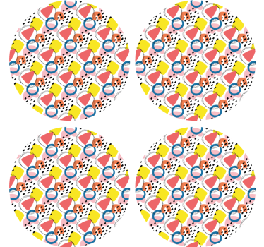 Dessous de verre geek formes abstraites colorées - TenStickers
