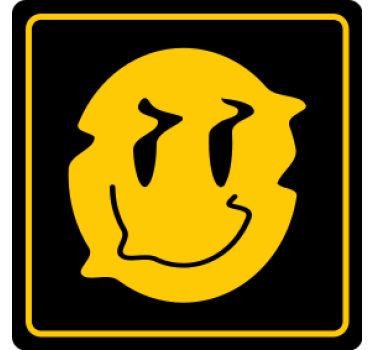 Dessous de verre geek icône de visage souriant - TenStickers