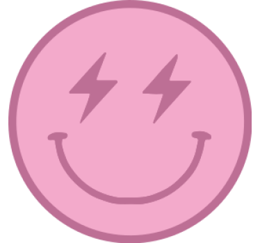 Dessous de verre geek Émoticône rose ludique - TenStickers