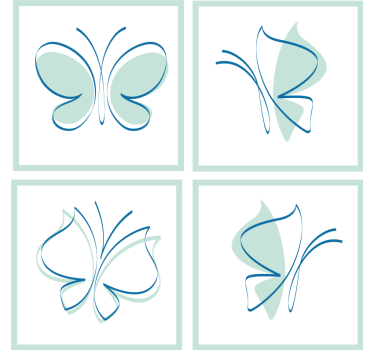 Dessous de verre motifs de papillons élégants - TenStickers