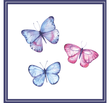 Dessous de verre geek arrangement de papillons colorés - TenStickers