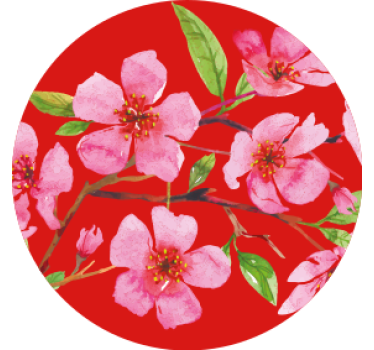 Dessous de verre fleuraison rose poudrée - TenStickers