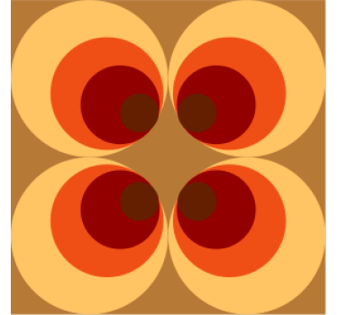 Dessous de verre motif dégradé circulaire chaud - TenStickers