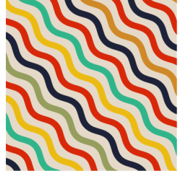 Dessous de verre motif ondulé coloré - TenStickers