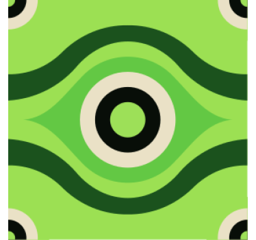 Dessous de verre motif vert ondulé - TenStickers