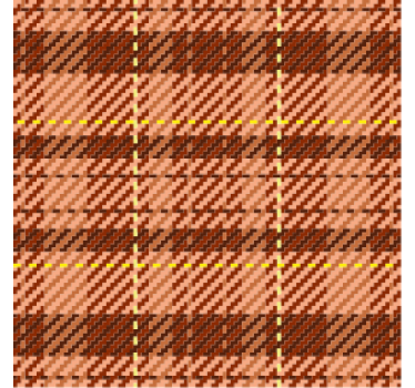 Dessous de verre motif tartan marron - TenStickers