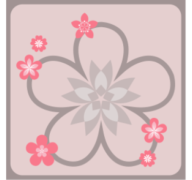 Dessous de verre moderne motif floral élégant - TenStickers