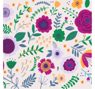 Dessous de verre geek composition florale colorée - TenStickers