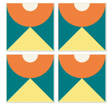 Dessous de verre forme vintage Style vintage coloré - TenStickers