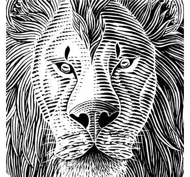 Dessous de verre geek illustration détaillée de lion - TenStickers