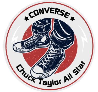 Dessous de verre vintage design graphique sneakers - TenStickers