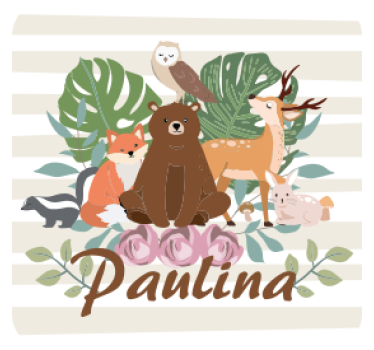 Dessous de verre personnalisable animaux mignons en groupe - TenStickers