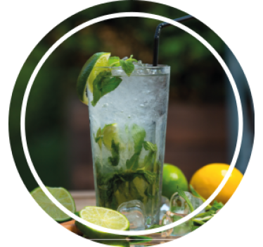 Dessous de verre moderne boisson mentholée rafraîchissante - TenStickers
