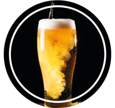 Dessous de verre bière bière pétillante dans un verre - TenStickers
