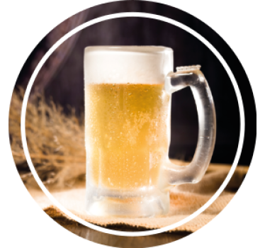 Dessous de verre bière mug glacé avec mousse - TenStickers