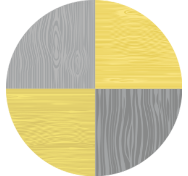 Dessous de verre motif circulaire bois - TenStickers