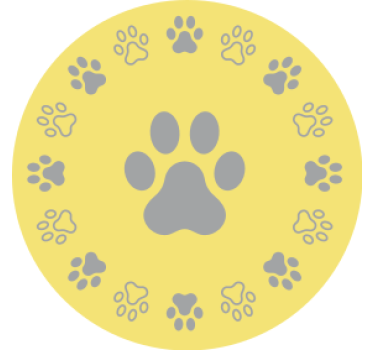 Dessous de verre moderne motif empreintes de pattes - TenStickers