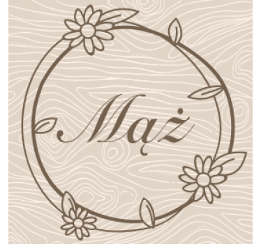 Dessous de verre personnalisable cadre floral monogramme - TenStickers
