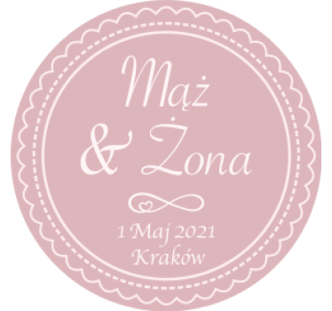 Dessous de verre mariage design circulaire rose élégant - TenStickers