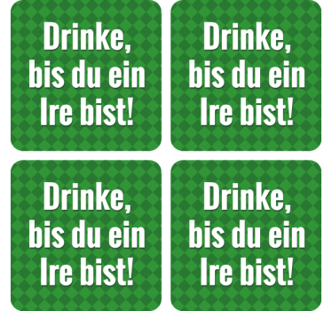 Dessous de verre bière citations en tartan vert - TenStickers