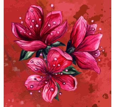 Dessous de verre bière arrangement floral vibrant - TenStickers