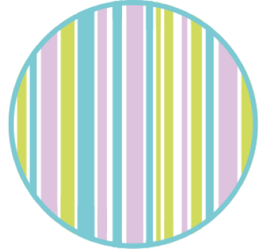 Dessous de verre cercle rayé coloré - TenStickers