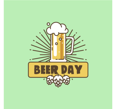 Dessous de verre bière célébration de chope - TenStickers