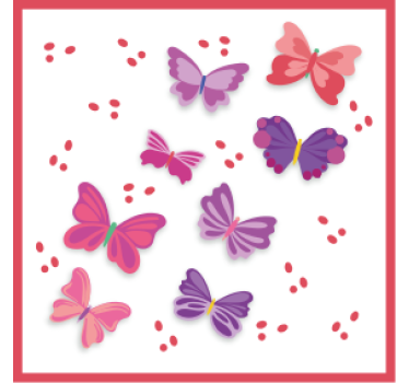 Dessous de verre geek illustrations de papillons vifs - TenStickers