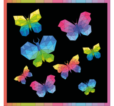 Dessous de verre geek papillons géométriques colorés - TenStickers