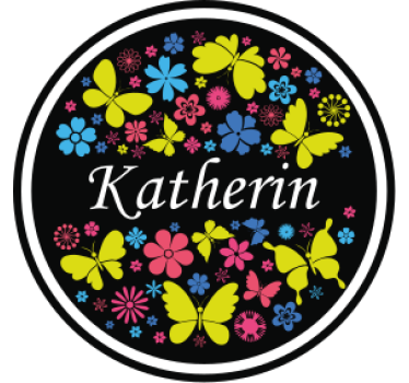 Dessous de verre personnalisable papillon floral - TenStickers