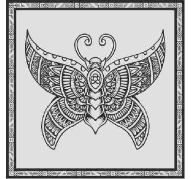 Dessous de verre vintage motif papillon délicat - TenStickers