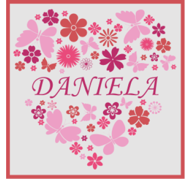 Dessous de verre personnalisable arrangement floral cœur - TenStickers