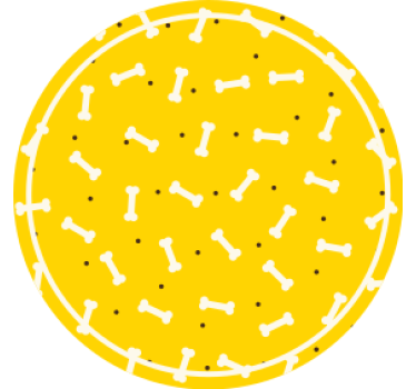 Dessous de verre geek motif os rond - TenStickers