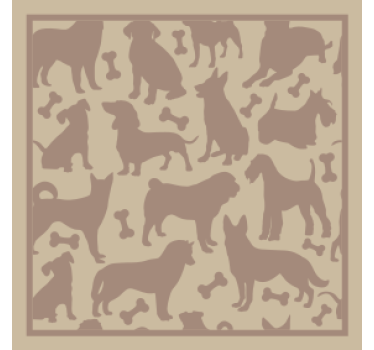 Dessous de verre moderne formes canines ludiques - TenStickers