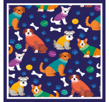 Dessous de verre personnalisable motifs de chiens colorés - TenStickers