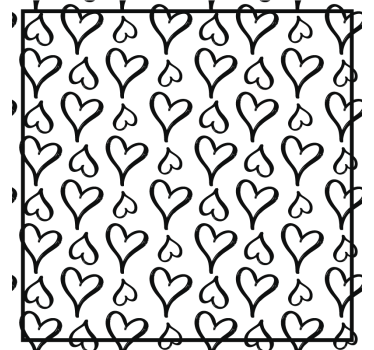 Dessous de verre moderne motif à cœurs - TenStickers